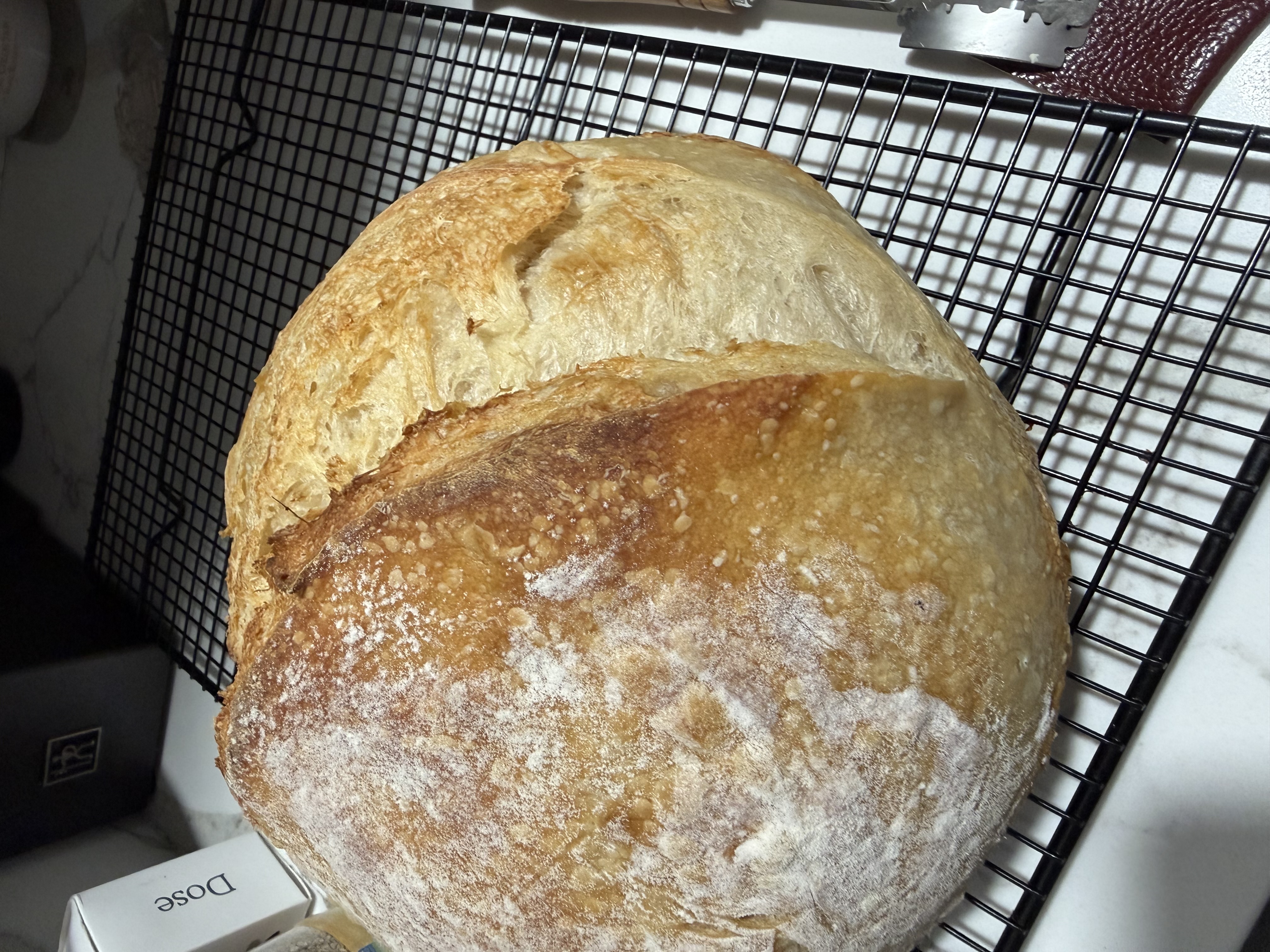 First bake sourdough loaf